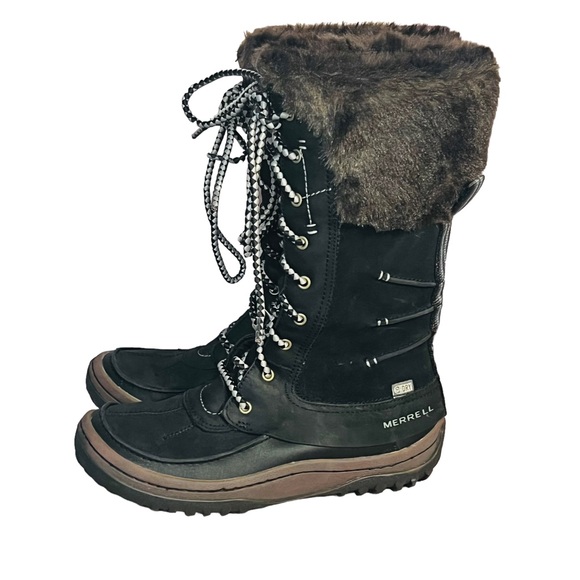 Merrell Women's Decora Prelude Winter Boots Black Size 8 - Picture 2 of 10